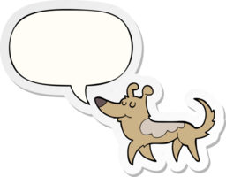 cartoon dog and speech bubble sticker png