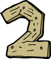 cartoon wooden number png