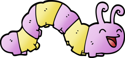 cute cartoon doodle caterpillar png