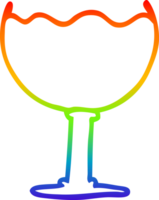 arcobaleno sfumato disegno a tratteggio cartone animato bicchiere di bevanda png