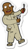 sticker van een tekenfilmmonteur png