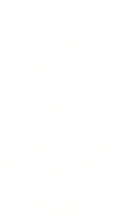 dibujo de tiza de árbol nevado png