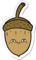 sticker of a cartoon acorn png