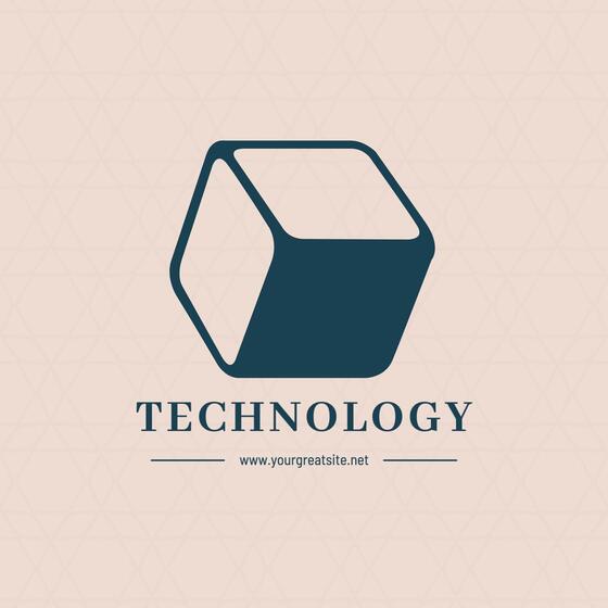 Dark Blue Simple Minimalist For Technology Business Card