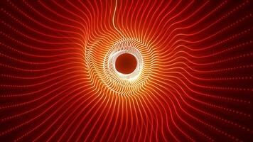Yellow energy magic hi-tech light digital tunnel frame made of futuristic energy lines. Abstract background. Video in high quality 4k, motion design