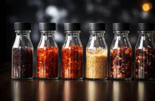 AI generated glass jar hot sauce bottle photo