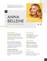 Yellow White Minimalist Software Engineer Resume template