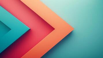 AI generated Geometric Harmony in Coral and Teal photo