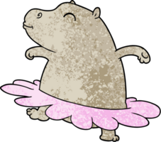 dessin animé hippopotame ballerine png