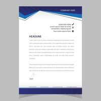 Corporate modern letterhead design bundle template with blue color. creative modern letterhead design template for your project. vector