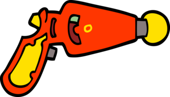 hand drawn doodle style cartoon ray gun png