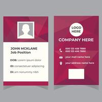 vector abstract id cards template with picture