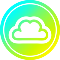 eenvoudige wolkencirkel in koud gradiëntspectrum png