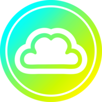 simple cloud circular in cold gradient spectrum png