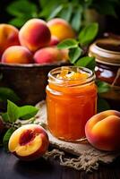 AI generated peach jam is a good natural health remedy photo