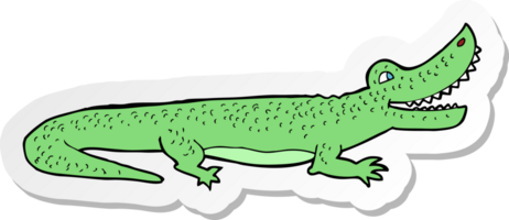 adesivo de um crocodilo feliz de desenho animado png