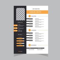 Professional CV resume template design and letterhead  cover letter vector