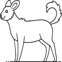 Domestic animals coloring pages. Animal coloring pages for coloring book. Animal outline images. Animal coloring pages vector