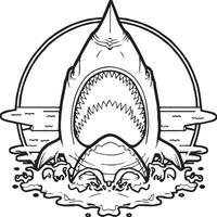 Fish coloring pages for coloring book. Fish outline pages. Fish outline vector