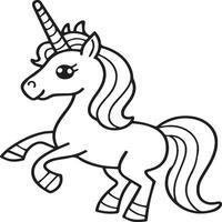 Unicorn coloring pages. Unicorn outline vector images. Cute design unicorn outline vector