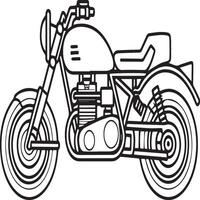 motocicleta colorante paginas motocicleta contorno vector