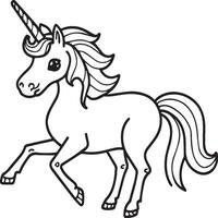 Unicorn coloring pages. Unicorn outline vector images. Cute design unicorn outline vector