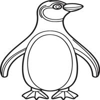 Penguins coloring pages. Penguins outline vector