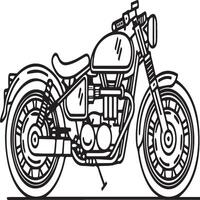 Motorcycle coloring pages. Motorcycle outline vector