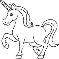 Unicorn coloring pages. Unicorn outline vector images. Cute design unicorn outline vector