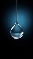 AI generated a drop of water hanging from a wire photo