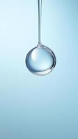 AI generated a drop of water hanging from a wire photo