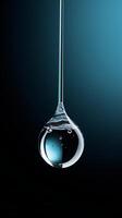 AI generated a drop of water hanging from a wire photo