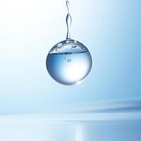 AI generated a drop of water hanging from a wire photo