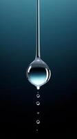 AI generated a drop of water hanging from a wire photo