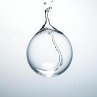 AI generated a drop of water hanging from a wire photo