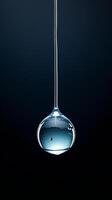 AI generated a drop of water hanging from a wire photo