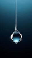 AI generated a drop of water hanging from a wire photo