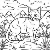 Domestic animals coloring pages. Animal coloring pages for coloring book. Animal outline images. Animal coloring pages vector