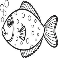 Fish coloring pages for coloring book. Fish outline pages. Fish outline vector