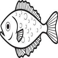 Fish coloring pages for coloring book. Fish outline pages. Fish outline vector