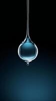 AI generated a drop of water hanging from a wire photo