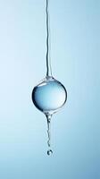 AI generated a drop of water hanging from a wire photo