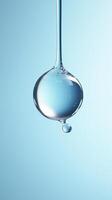 AI generated a drop of water hanging from a wire photo