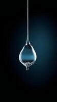 AI generated a drop of water hanging from a wire photo