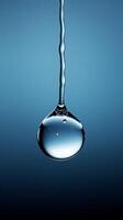 AI generated a drop of water hanging from a wire photo