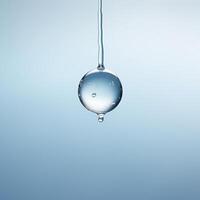 AI generated a drop of water hanging from a wire photo