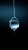 AI generated a drop of water hanging from a wire photo