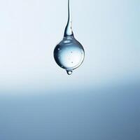 AI generated a drop of water hanging from a wire photo