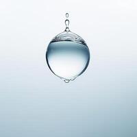 AI generated a drop of water hanging from a wire photo