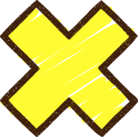 symbole de multiplication dessin à la craie png